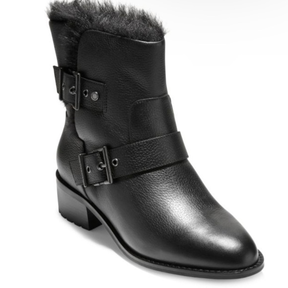 New Cole Haan Newburg Neela Faux Fur Boots - Picture 2 of 9